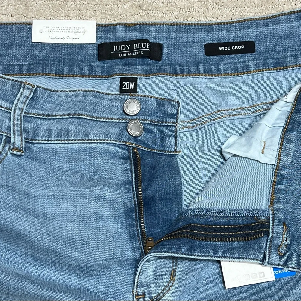 Judy Blue Jeans Womens 20W Wide Leg Crop Capri Stretch Style JB88616 New W/flaw - Picture 7 of 13